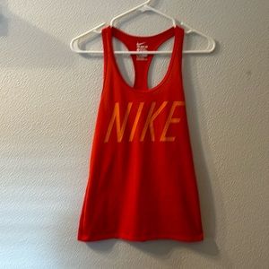 Nike athletic cut racerback tank top size small